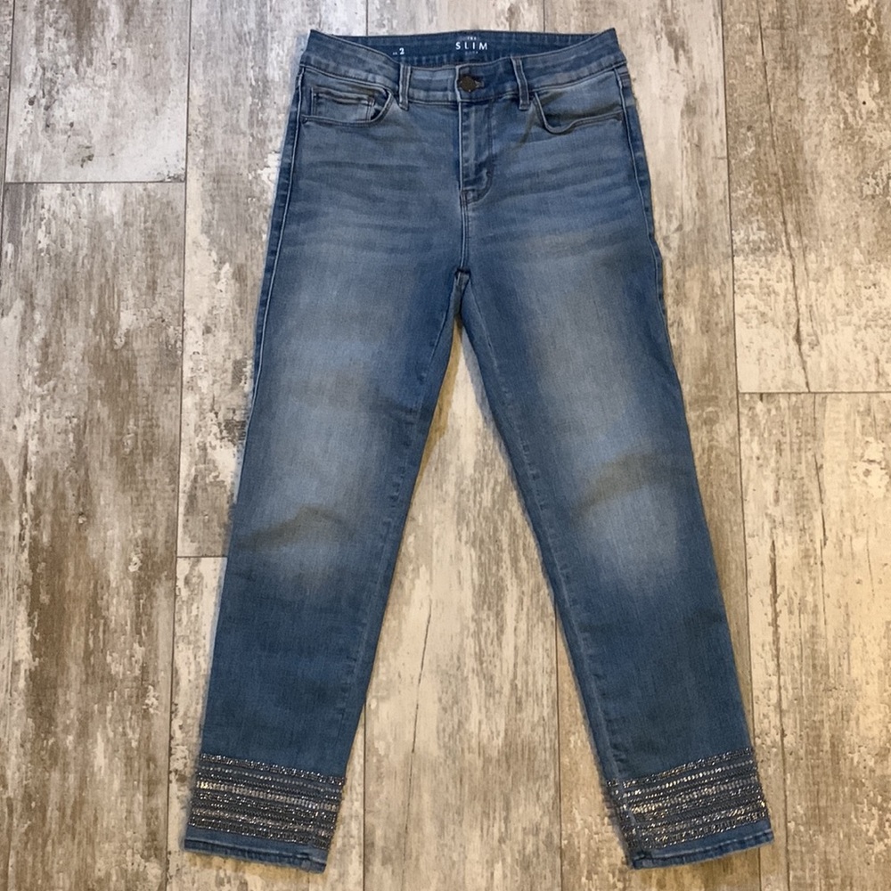WHBM The Slim Crop mid rise jeans - Picture 2 of 13